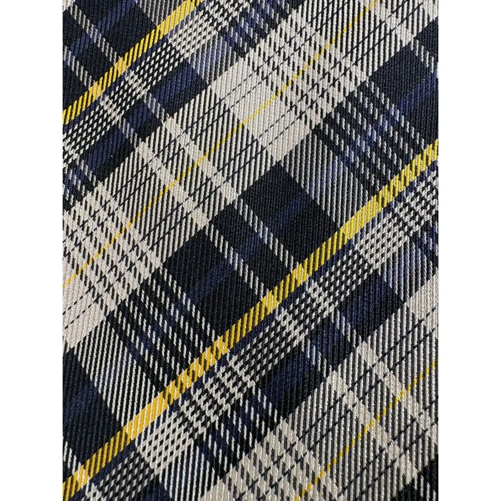 Banana Republic Vintage Men's Silk Tie Plaid Wide 4